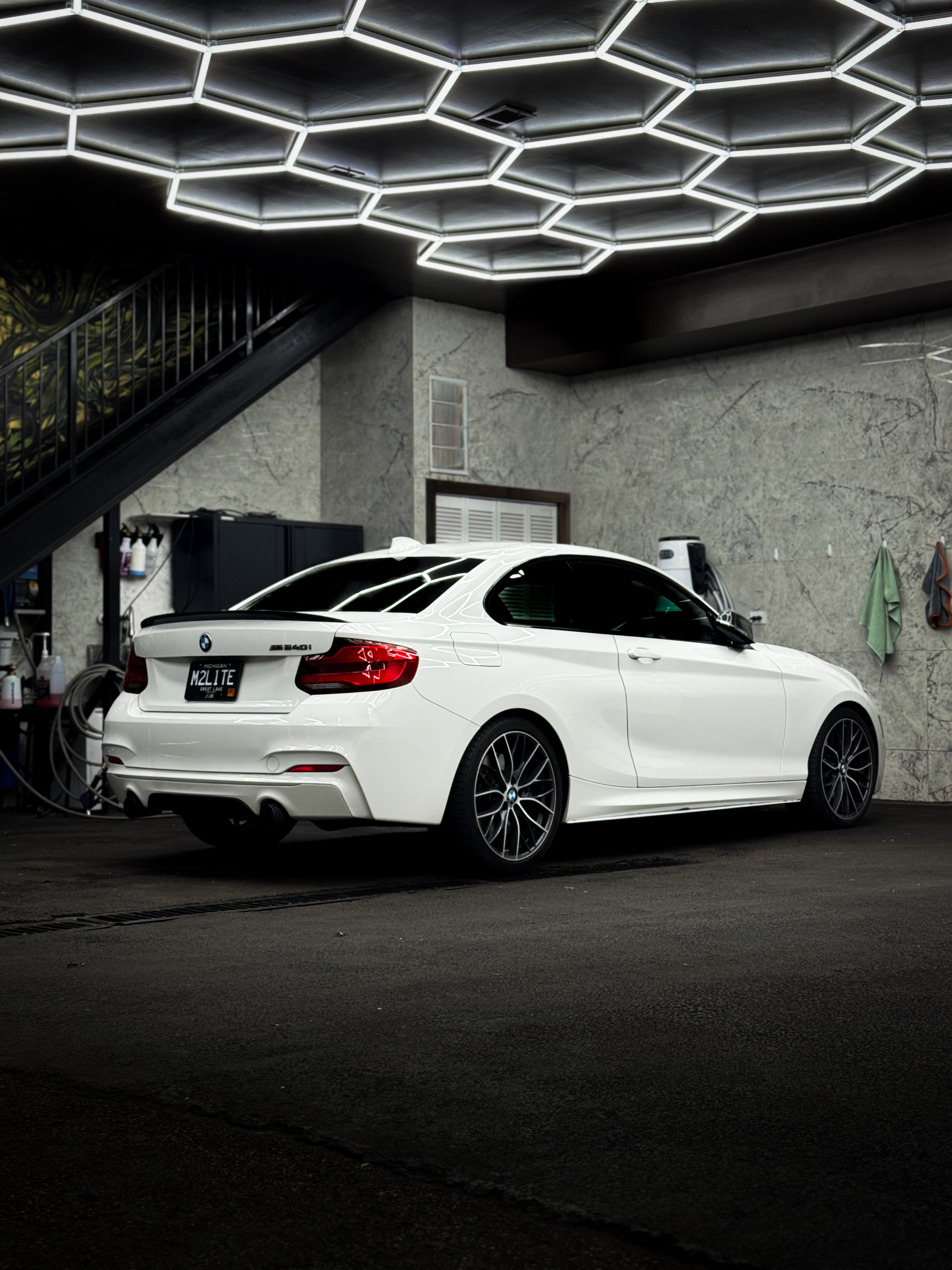 Manual transmission stick shift sports car rental Chicago — BMW M240i 6-speed — Clementine Motorsports